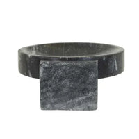 Rufus Hedra Bowl black marble sculptural geometric polished centerpiece