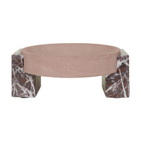 GlobeWest Rufus Hedra Bowl - Rosso Marble - Red Sandstone
