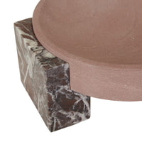 GlobeWest Rufus Hedra Bowl - Rosso Marble - Red Sandstone