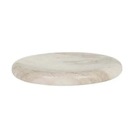 GlobeWest Rufus Indra Bowl in oat marble with polished finish and handcrafted design, perfect for indoor use.