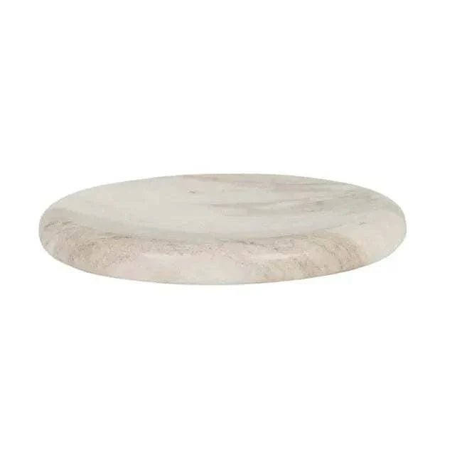 GlobeWest Rufus Indra Bowl in oat marble with polished finish and handcrafted design, perfect for indoor use.