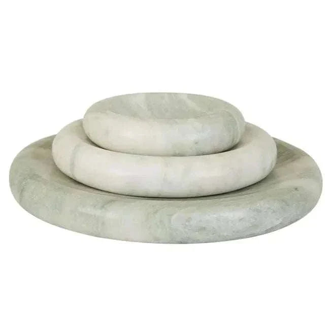 GlobeWest Rufus Indra Bowl set in polished green onyx marble with three handcrafted sizes.