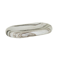GlobeWest Rufus Indra Pill Shallow Bowl - Zebra Marble
