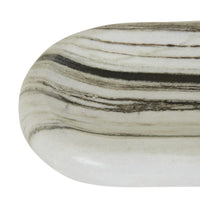GlobeWest Rufus Indra Pill Shallow Bowl - Zebra Marble