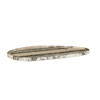 GlobeWest Rufus Irregular Oval Tray - Multi Travertine