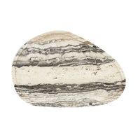 GlobeWest Rufus Irregular Oval Tray - Multi Travertine