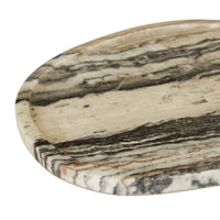 GlobeWest Rufus Irregular Oval Tray - Multi Travertine