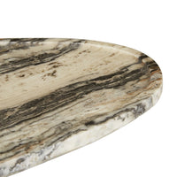 GlobeWest Rufus Irregular Oval Tray - Multi Travertine