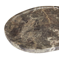 GlobeWest Rufus Irregular Oval Tray - Tawny Marble
