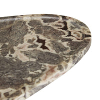 GlobeWest Rufus Irregular Oval Tray - Tawny Marble