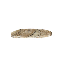 GlobeWest Rufus Irregular Round Tray - Multi Travertine