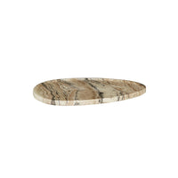 GlobeWest Rufus Irregular Round Tray - Multi Travertine