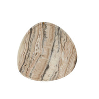 GlobeWest Rufus Irregular Round Tray - Multi Travertine