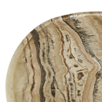 GlobeWest Rufus Irregular Round Tray - Multi Travertine