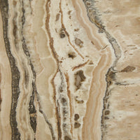 GlobeWest Rufus Irregular Round Tray - Multi Travertine