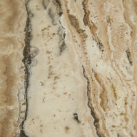 GlobeWest Rufus Irregular Round Tray - Multi Travertine