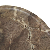 GlobeWest Rufus Irregular Round Tray - Tawny Marble