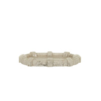 GlobeWest Rufus Link Oval Tray - Oat Marble