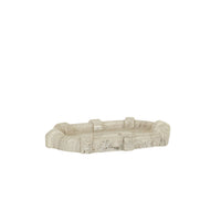 GlobeWest Rufus Link Oval Tray - Oat Marble
