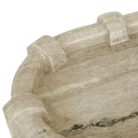 GlobeWest Rufus Link Oval Tray - Oat Marble