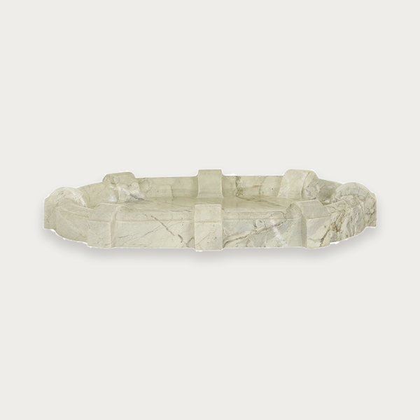 GlobeWest Rufus Link Oval Tray - Rainforest Marble