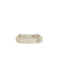 GlobeWest Rufus Link Round Tray - Oat Marble