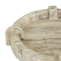 GlobeWest Rufus Link Round Tray - Oat Marble