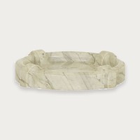 GlobeWest Rufus Link Round Tray - Rainforest Marble