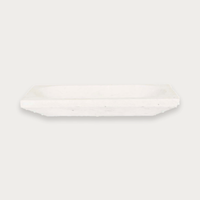 GlobeWest Rufus Lunar Rectangle Bowl - White Marble