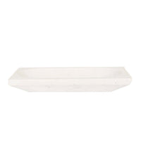 GlobeWest Rufus Lunar Rectangle Bowl - White Marble
