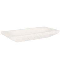 GlobeWest Rufus Lunar Rectangle Bowl - White Marble