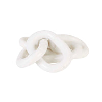 GlobeWest Rufus Link Marble Sculpture - White Marble