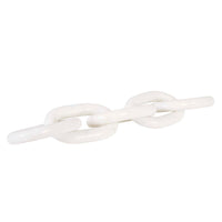 GlobeWest Rufus Link Marble Sculpture - White Marble