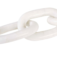 GlobeWest Rufus Link Marble Sculpture - White Marble