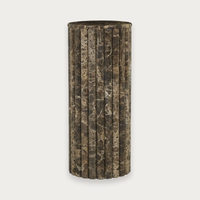 GlobeWest Rufus Ribbs Tall Plinth - Emperador