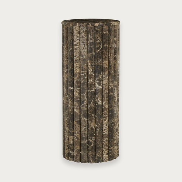 GlobeWest Rufus Ribbs Tall Plinth - Emperador