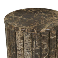 GlobeWest Rufus Ribbs Tall Plinth - Emperador