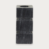 GlobeWest Rufus Stratum Vase Small - Black Marble