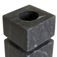 GlobeWest Rufus Stratum Vase Small - Black Marble