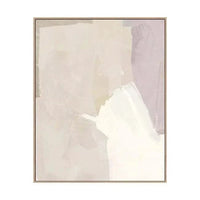 Hand-painted Sand Collection wall art on Indian cotton canvas with soft earthy tones and natural Victorian Ash timber frame