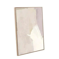 GlobeWest Sand Collection hand-painted wall art in dune tones with natural Victorian Ash frame