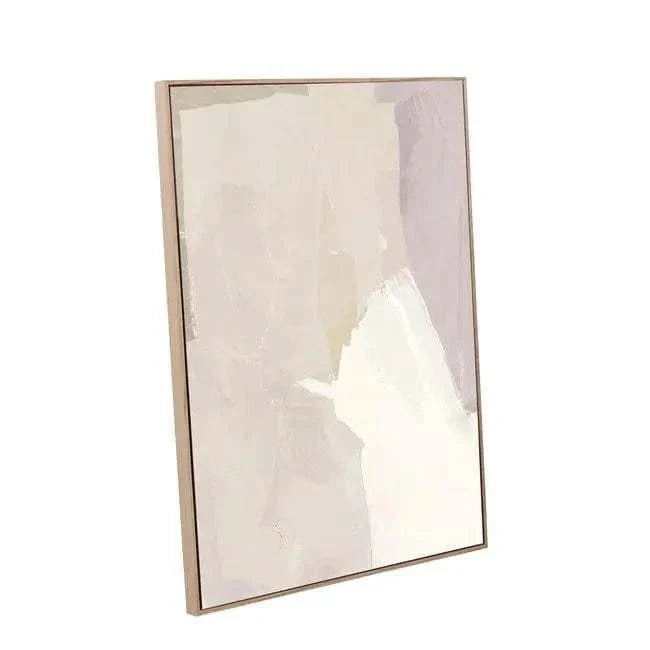 GlobeWest Sand Collection hand-painted wall art in dune tones with natural Victorian Ash frame