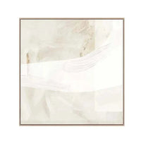 GlobeWest Sand Collection Wall Art Dune hand-painted on Indian cotton canvas with natural Victorian Ash frame in warm neutral tones