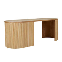 GlobeWest Benjamin Ripple Desk - Natural Ash