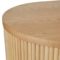 GlobeWest Benjamin Ripple Desk - Natural Ash