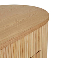 GlobeWest Benjamin Ripple Desk - Natural Ash
