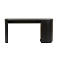 GlobeWest Orson Round Desk - Black Oak