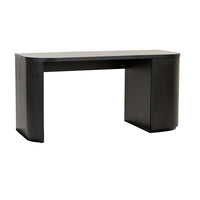 GlobeWest Orson Round Desk - Black Oak