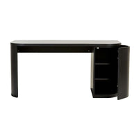 GlobeWest Orson Round Desk - Black Oak