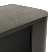 GlobeWest Orson Round Desk - Black Oak